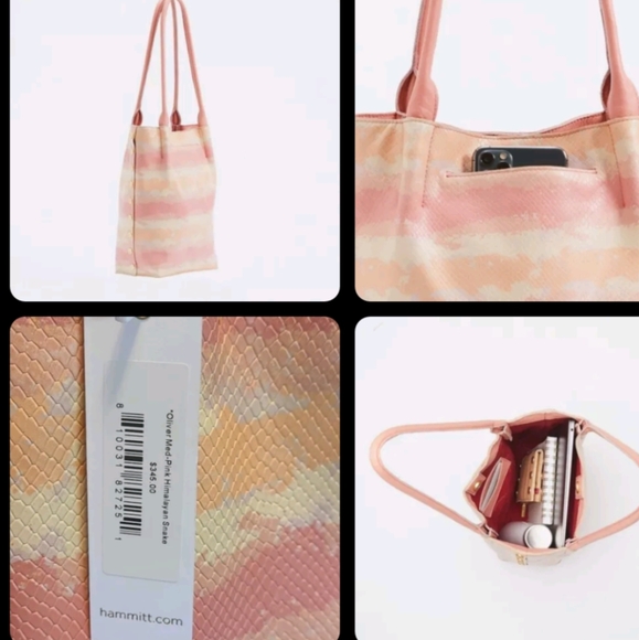 Hammitt Oliver Pink Gold Pumpkin Himalayan snake purse Shoulder FALL Handbag NEW - Picture 6 of 8